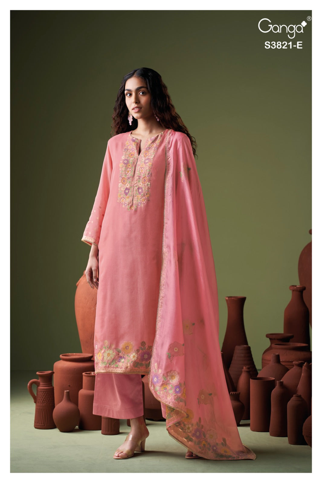 Viara 3821 Ganga Plazzo Style Suits Exporter