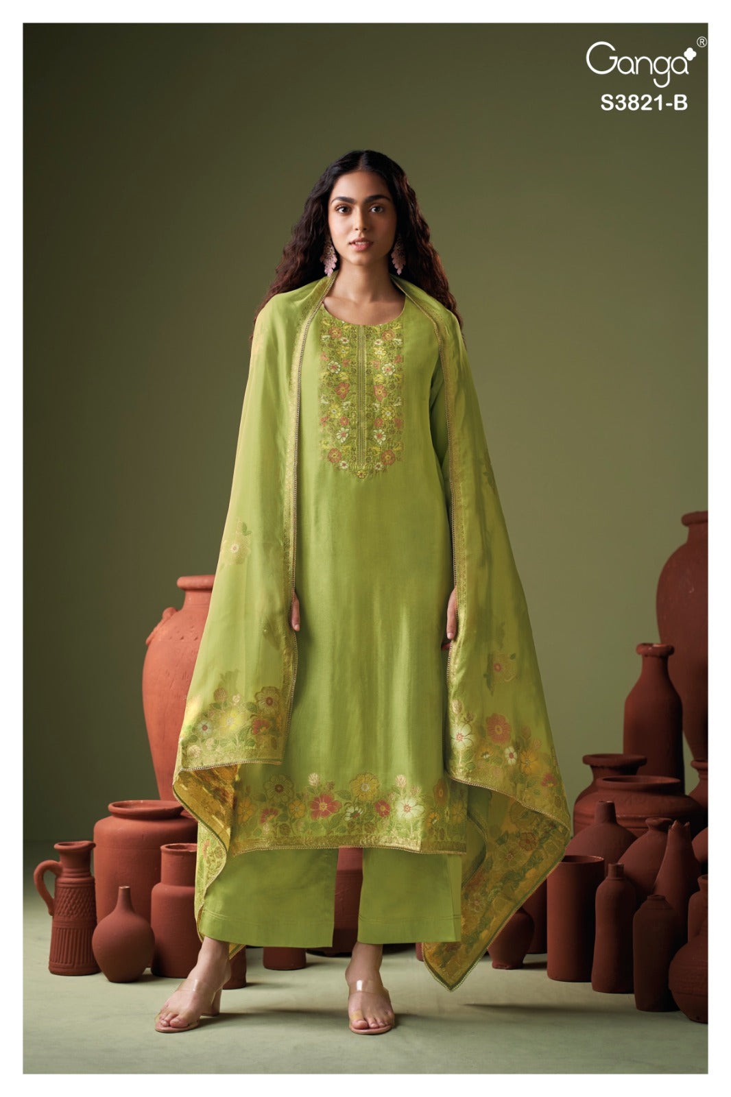 Viara 3821 Ganga Plazzo Style Suits Exporter