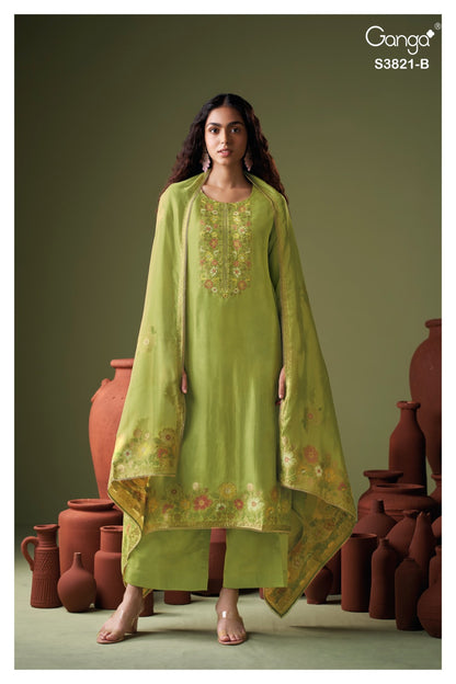 Viara 3821 Ganga Plazzo Style Suits Exporter
