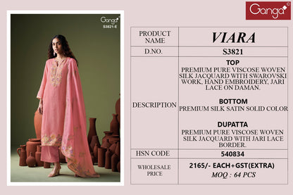 Viara 3821 Ganga Plazzo Style Suits Exporter