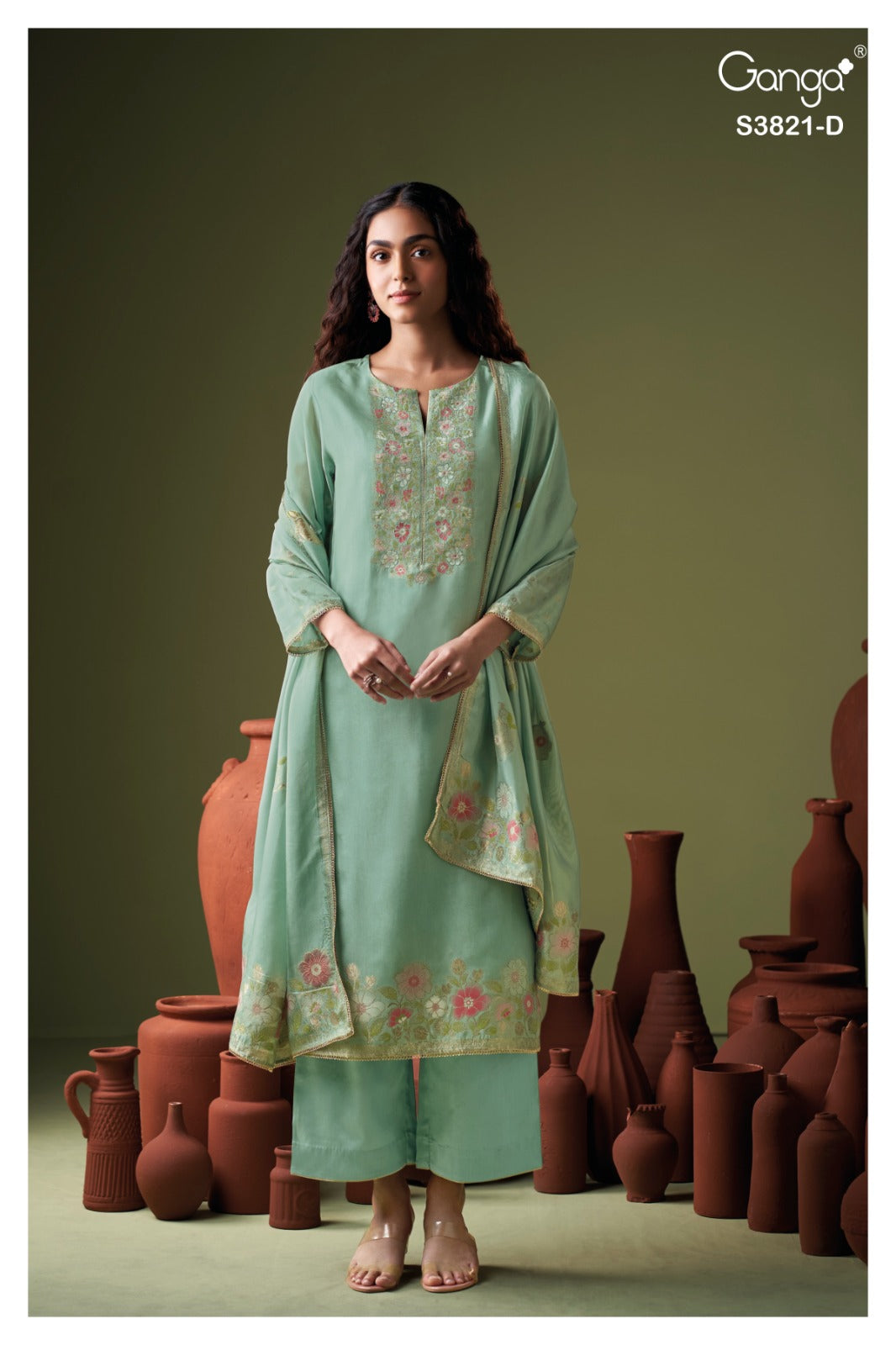 Viara 3821 Ganga Plazzo Style Suits Exporter