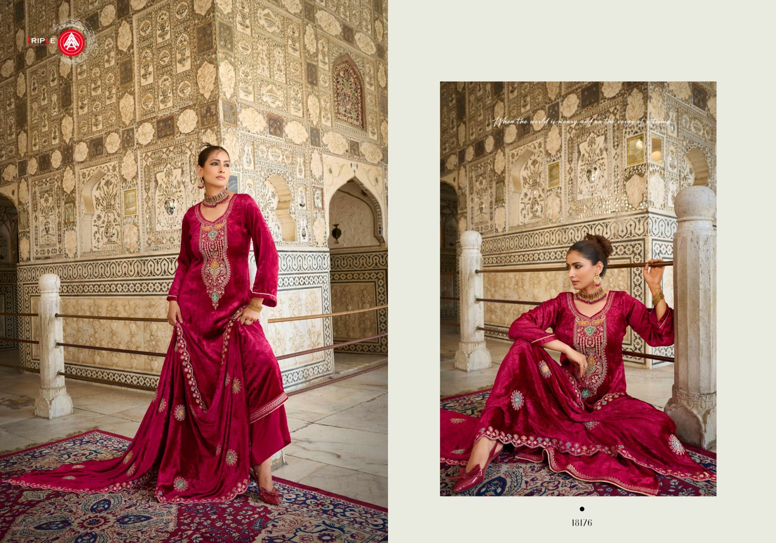 Vibecast Triple Aaa Viscose Velvet Suits Exporter Ahmedabad