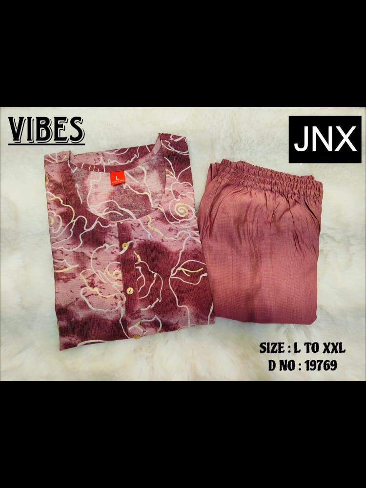 Vibes Jnx Vatican Kurti Pant Set Wholesaler Gujarat