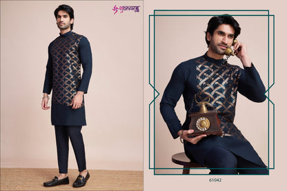 Vibes Shubhvastra Silk Mens Kurta Supplier Ahmedabad
