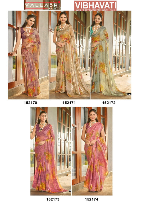 Vibhavati Vol 5 Vallabhi Prints Sarees Supplier Ahmedabad