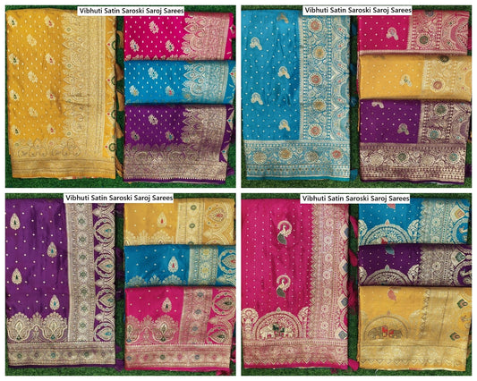 Vibhuti Satin Saroski Saroj Sarees Exporter Gujarat