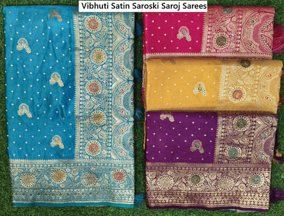 Vibhuti Satin Saroski Saroj Sarees Exporter Gujarat