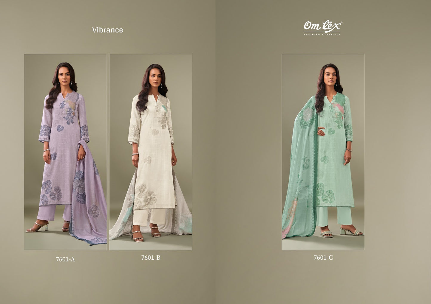 Vibrance Omtex Linen Cotton Pant Style Suits Wholesale Price