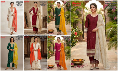 Vichitra Silk 0606 Bipson Prints Viscose Readymade Pant Style Suits Exporter Gujarat