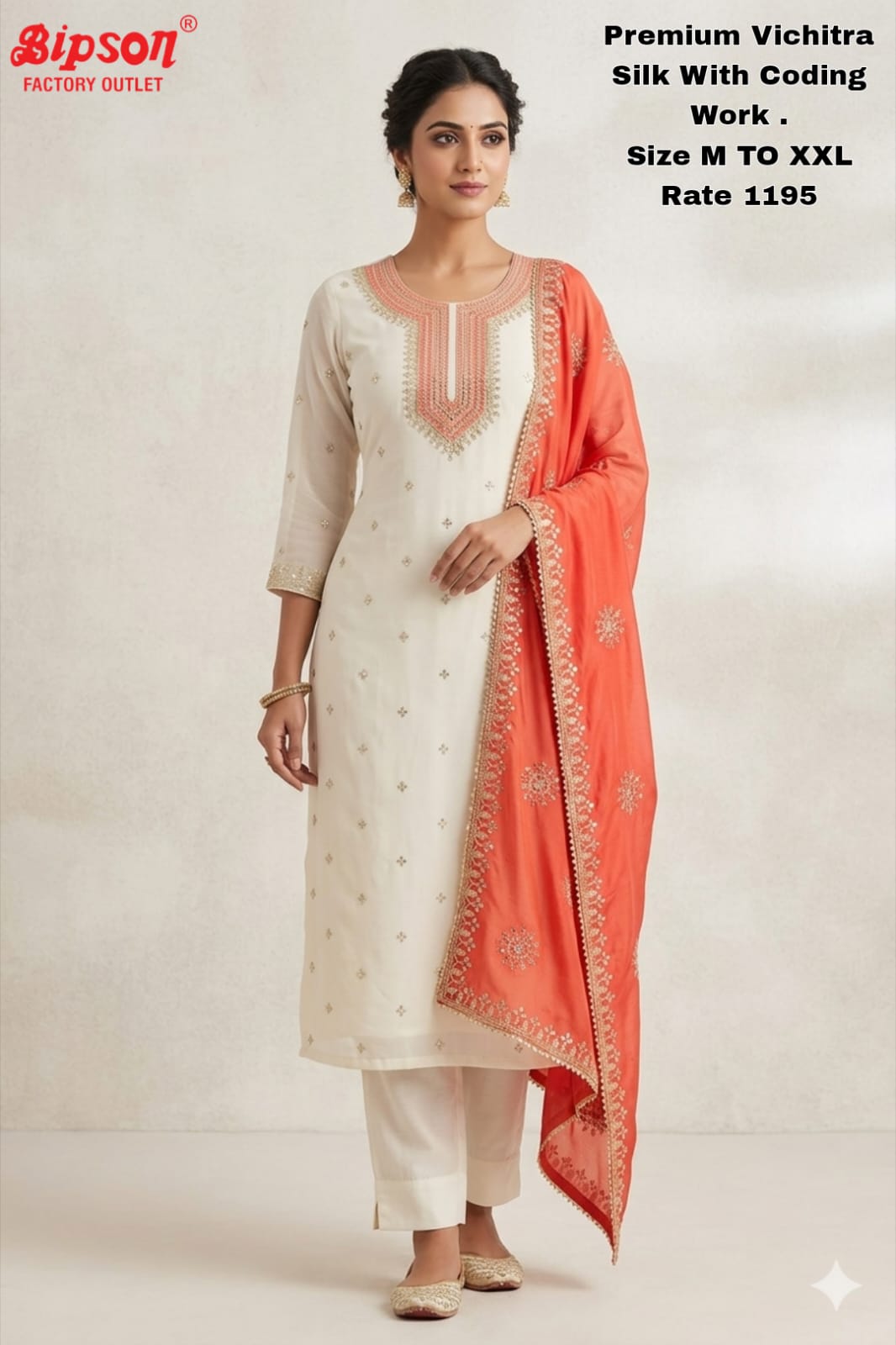 Vichitra Silk 0606 Bipson Prints Viscose Readymade Pant Style Suits Exporter Gujarat