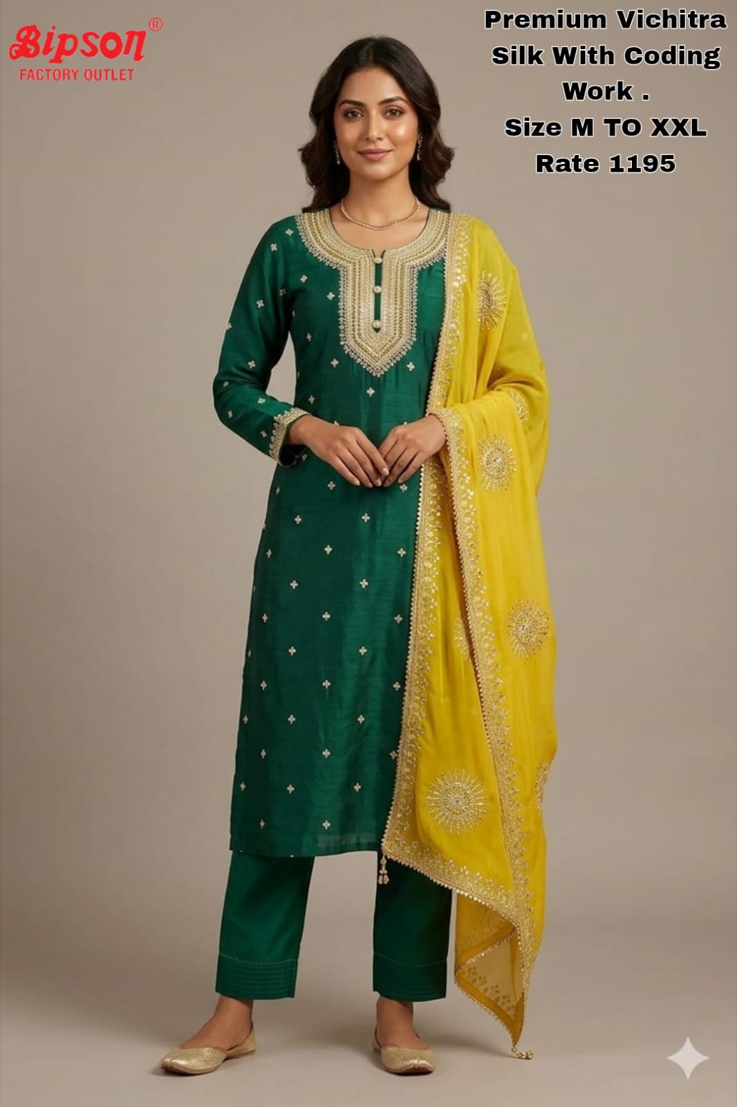 Vichitra Silk 0606 Bipson Prints Viscose Readymade Pant Style Suits Exporter Gujarat