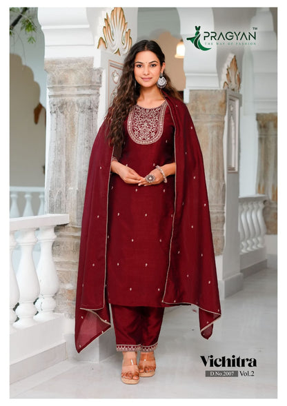 Vichitra Vol 2 Pragyan Readymade Pant Style Suits Wholesaler Ahmedabad