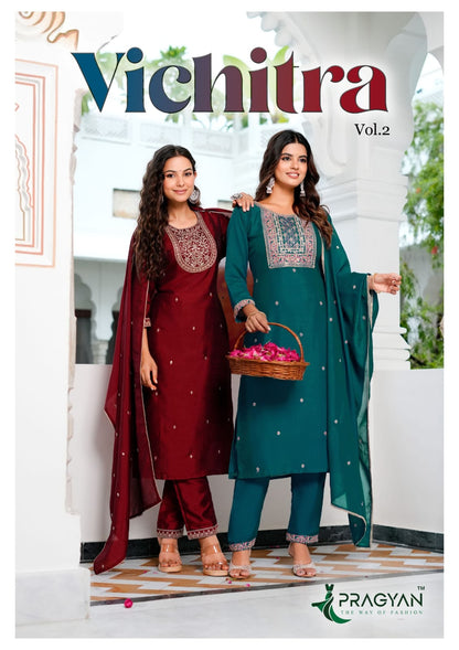 Vichitra Vol 2 Pragyan Readymade Pant Style Suits Wholesaler Ahmedabad