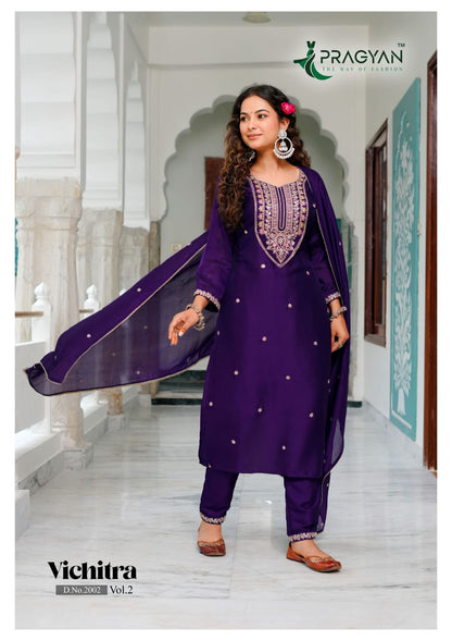 Vichitra Vol 2 Pragyan Readymade Pant Style Suits Wholesaler Ahmedabad