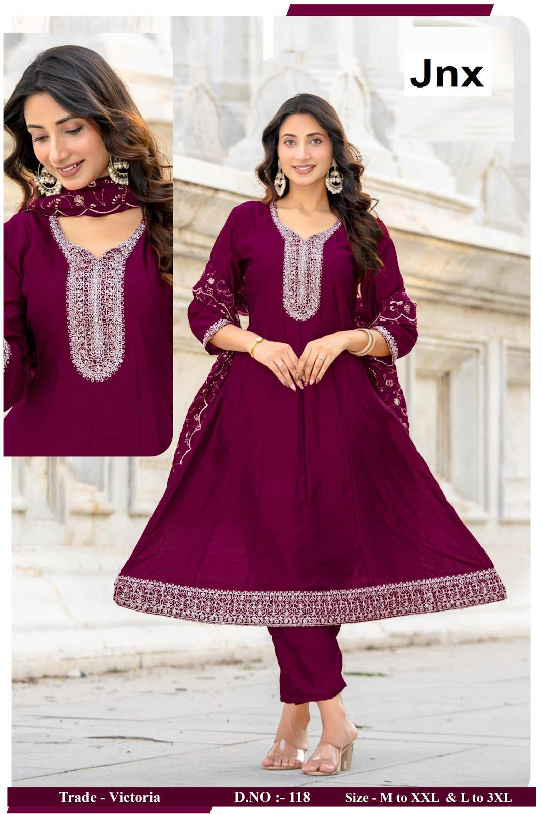 Victoria Jnx Readymade Anarkali Suits Wholesale Price
