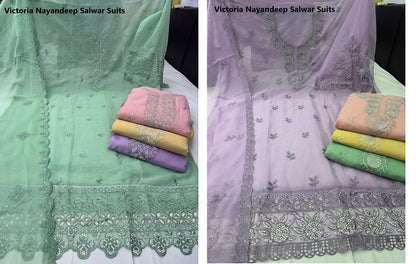 Victoria Nayandeep Organza Salwar Suits Exporter India