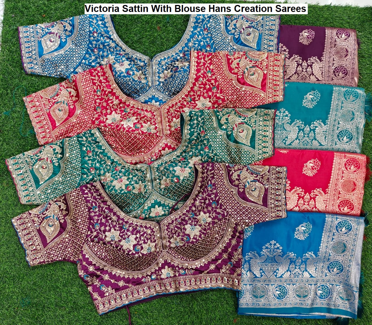 Victoria Sattin With Blouse Hans Creation Sarees Supplier Gujarat