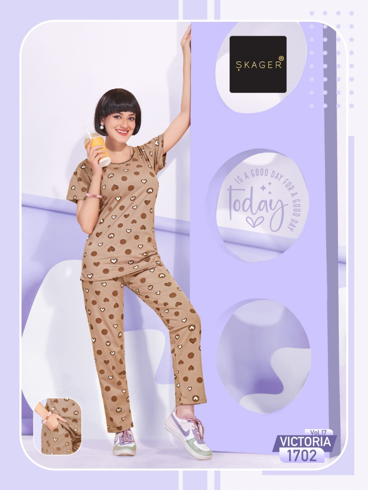 Victoria Vol 17 Skager Cotton Pyjama Night Suits Exporter India