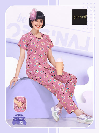 Victoria Vol 18 Skager Cotton Pyjama Night Suits Wholesaler Gujarat