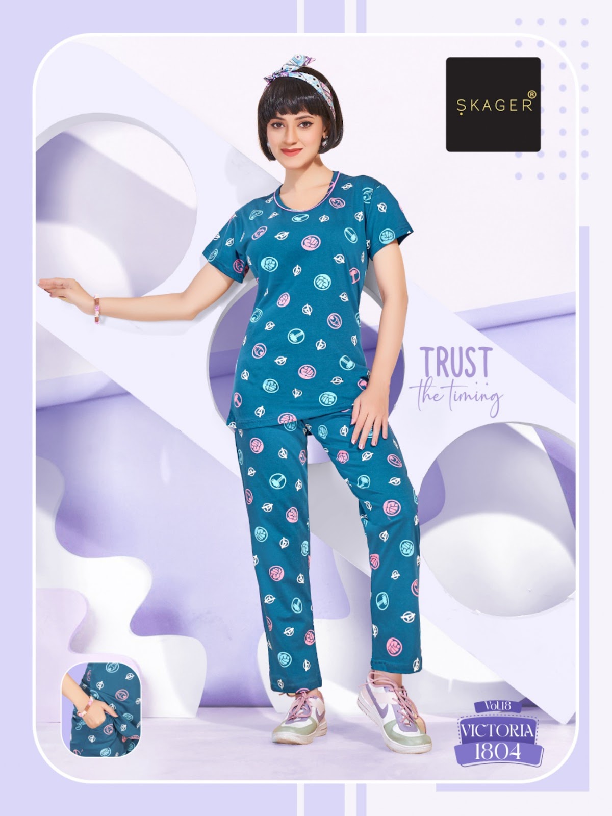 Victoria Vol 18 Skager Cotton Pyjama Night Suits Wholesaler Gujarat