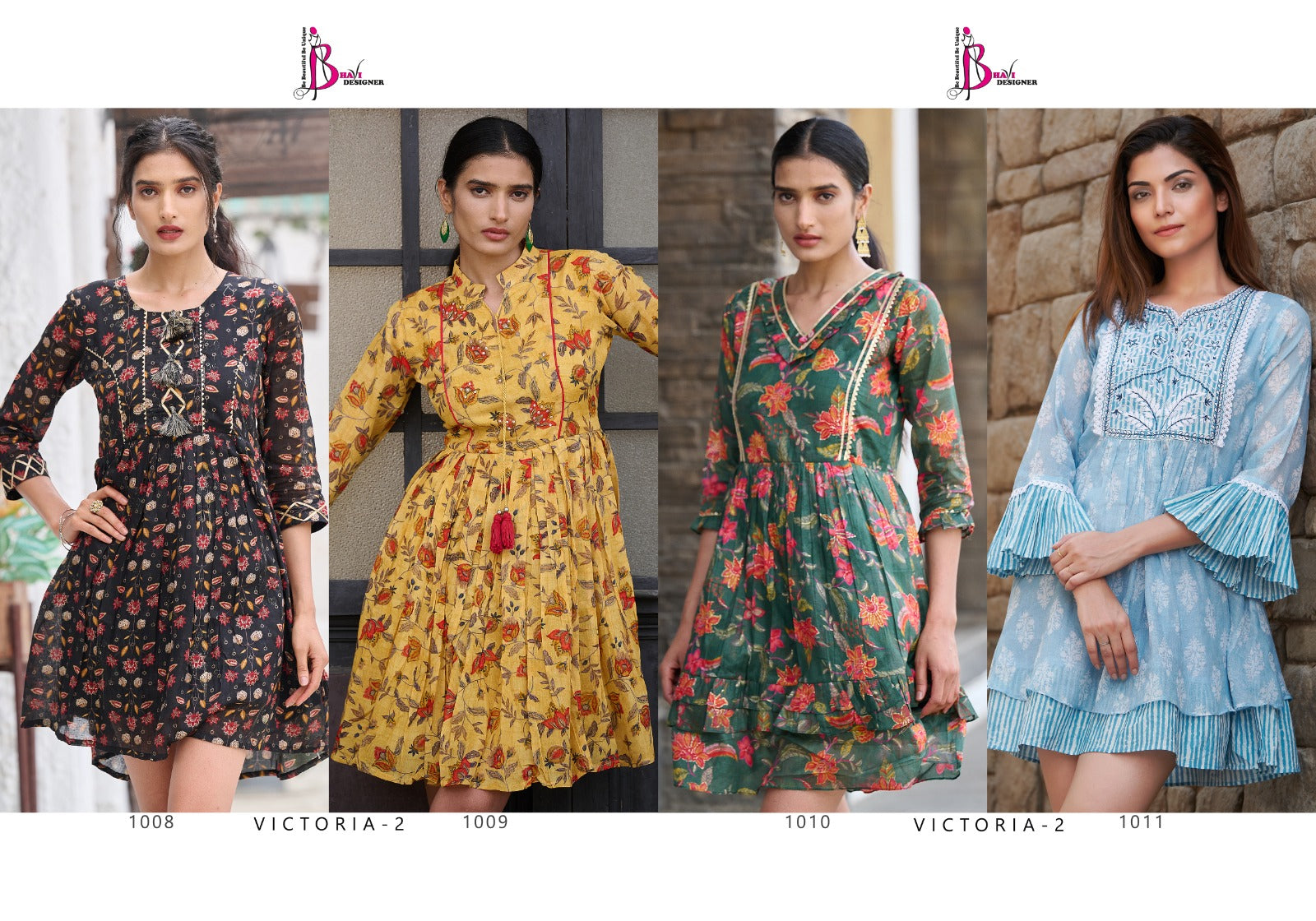 Victoria Vol 2 Bhavi Designer Cotton Designer Long Top Supplier Ahmedabad