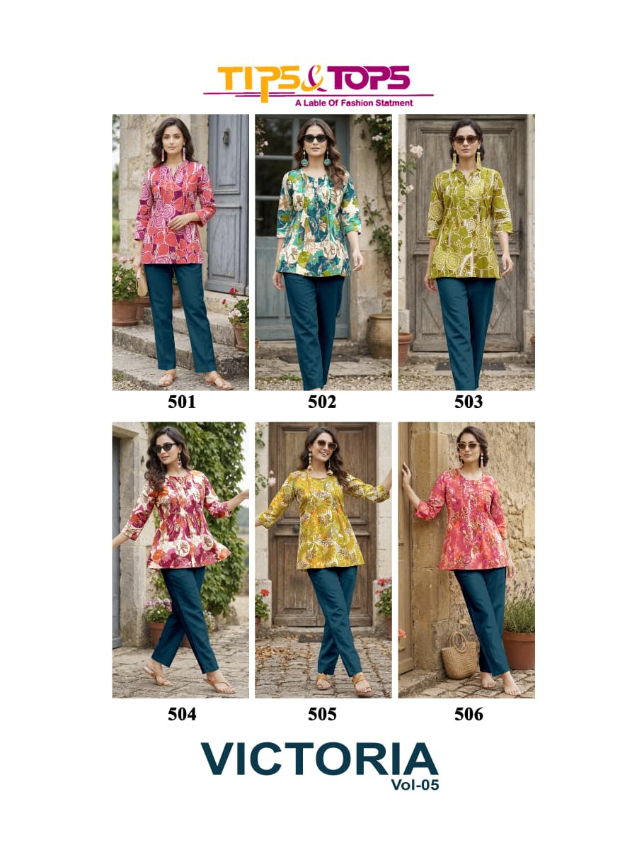 Victoria Vol 5 Tips Tops Cotton Short Kurtis Wholesale Price