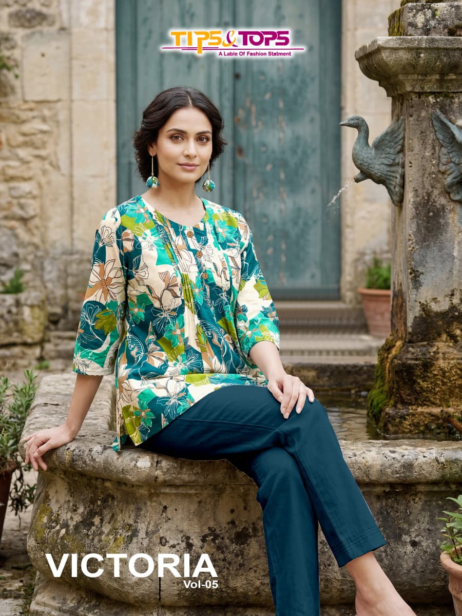 Victoria Vol 5 Tips Tops Cotton Short Kurtis Wholesale Price