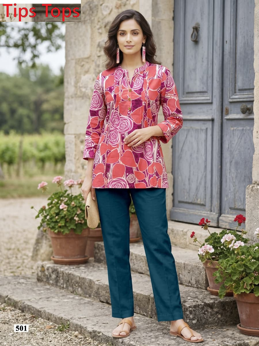 Victoria Vol 5 Tips Tops Cotton Short Kurtis Wholesale Price