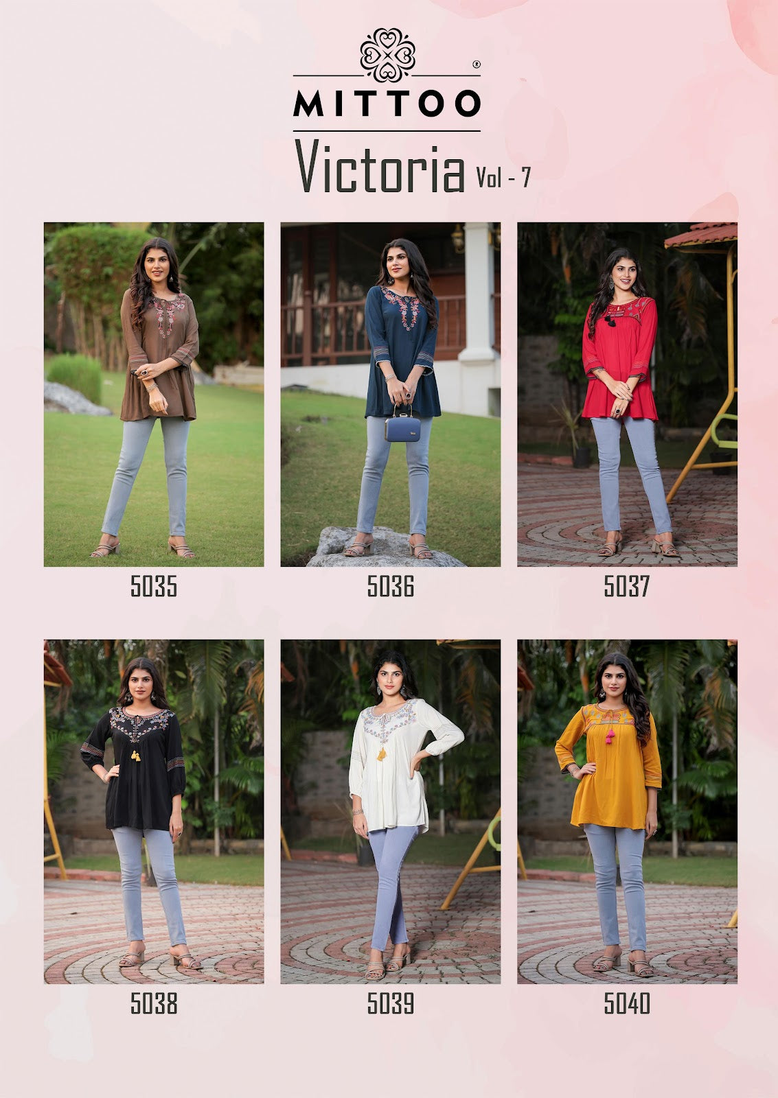 Victoria Vol 7 Mittoo Rayon Fancy Tops Supplier India