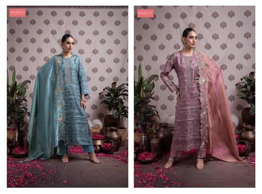 Vidaara Naariti Silk Pant Style Suits Manufacturer India