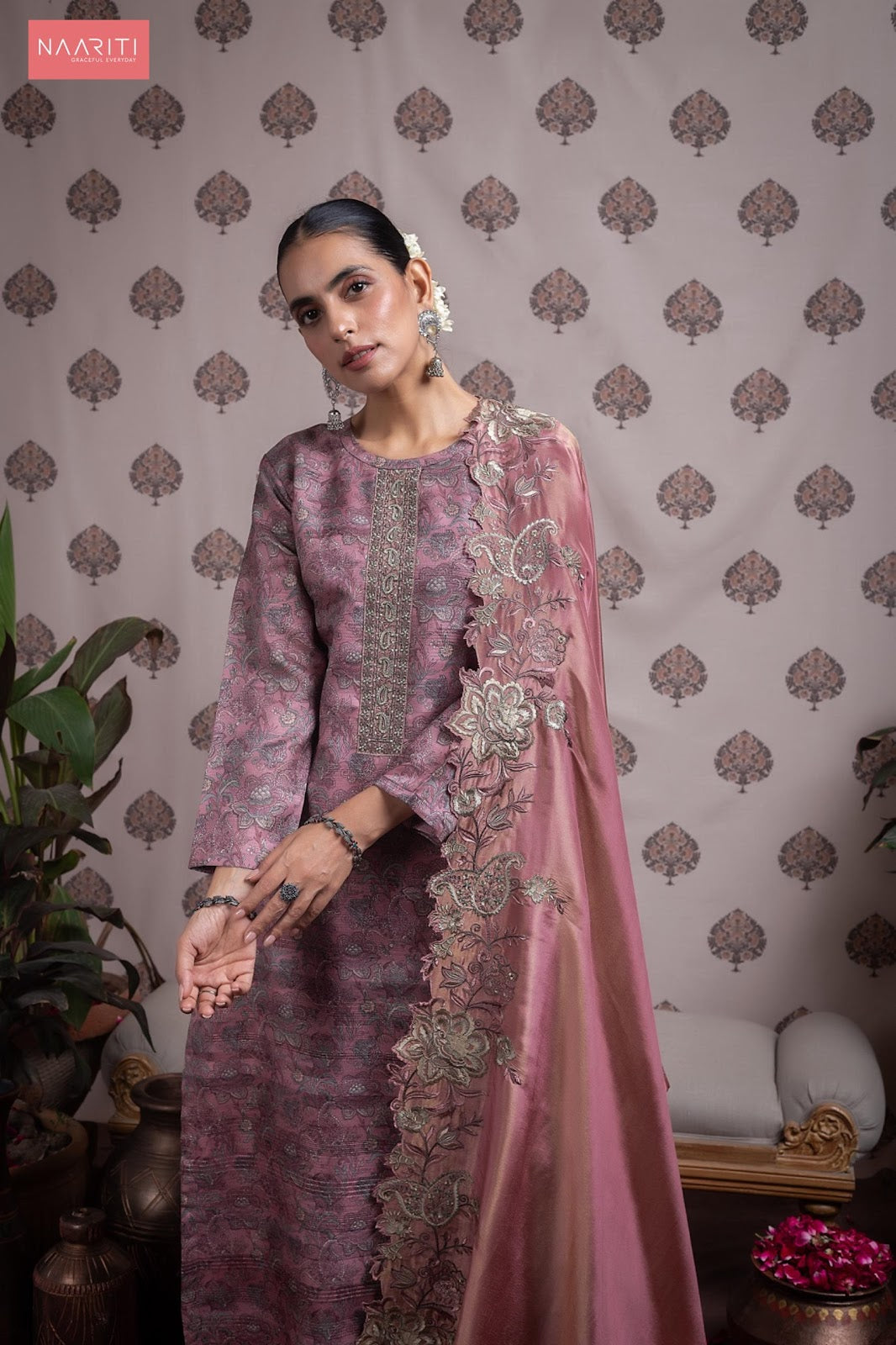 Vidaara Naariti Silk Pant Style Suits Manufacturer India