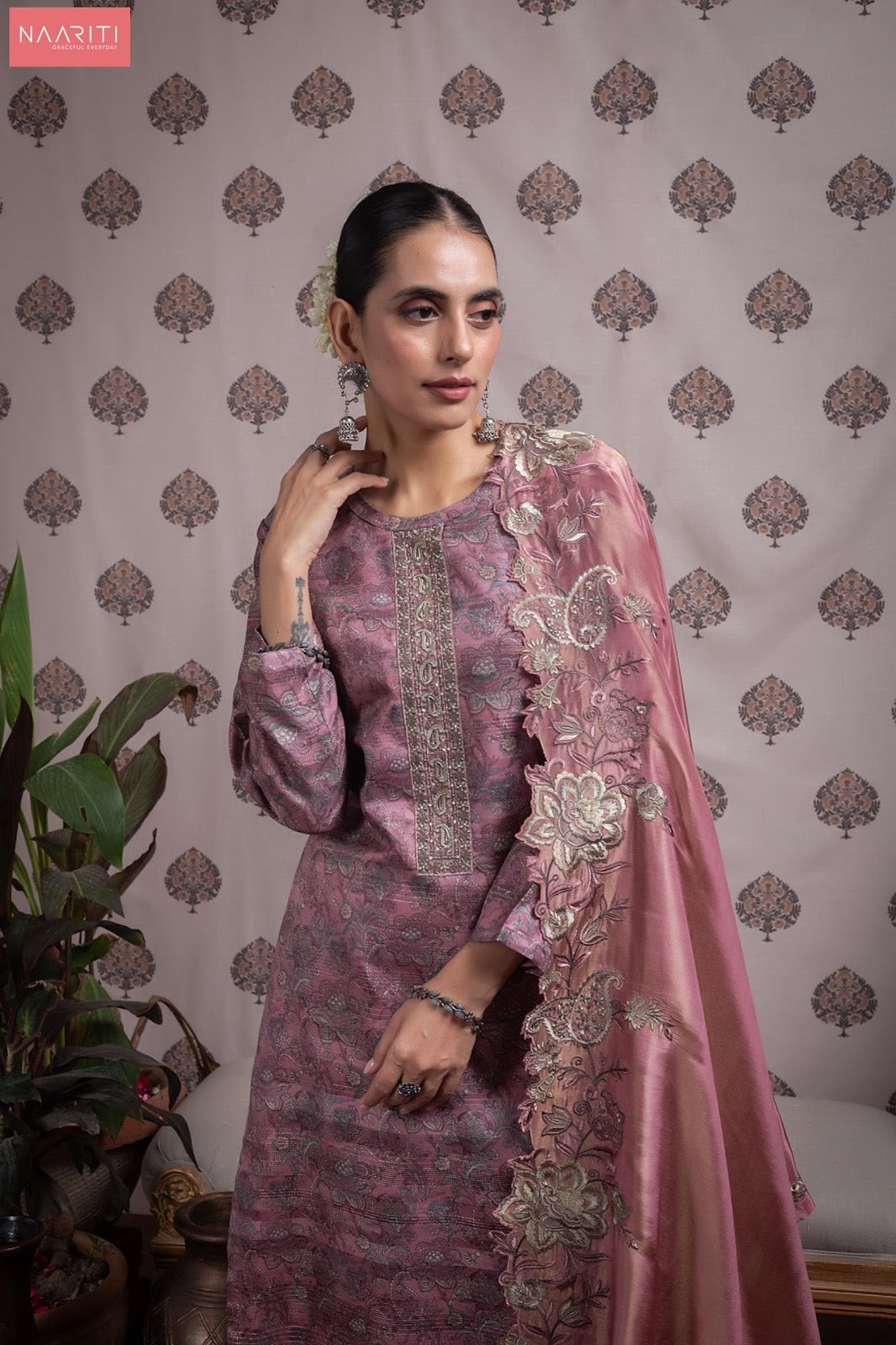 Vidaara Naariti Silk Pant Style Suits Manufacturer India