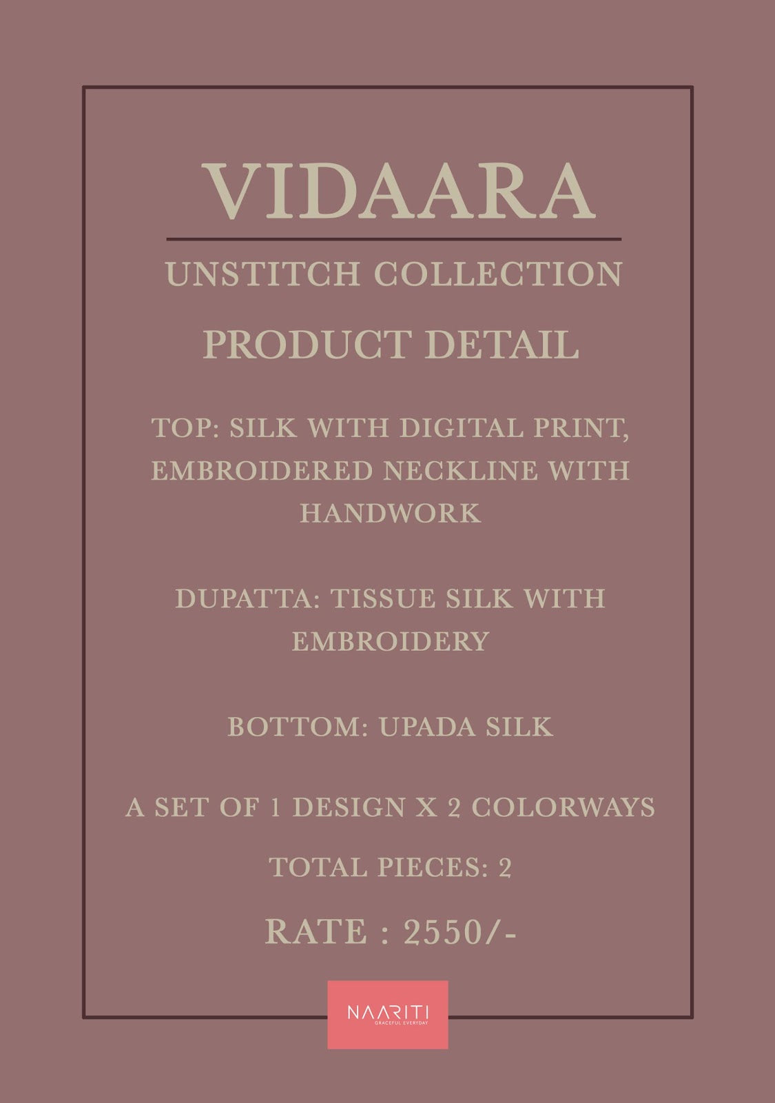 Vidaara Naariti Silk Pant Style Suits Manufacturer India