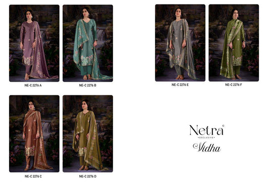 Vidha Netra Woven Silk Pant Style Suits Manufacturer