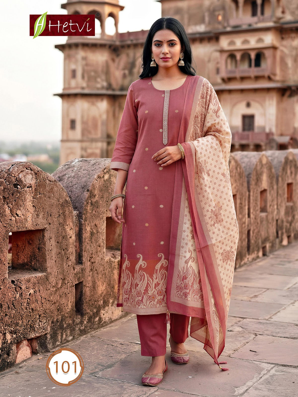 Vidhi Hetvi Jam Silk Readymade Pant Style Suits Supplier