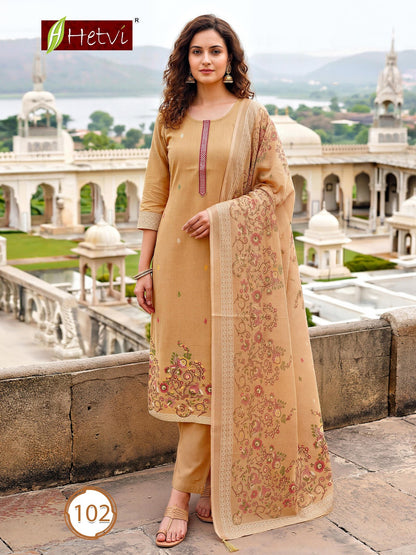 Vidhi Hetvi Jam Silk Readymade Pant Style Suits Supplier