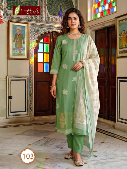Vidhi Hetvi Jam Silk Readymade Pant Style Suits Supplier