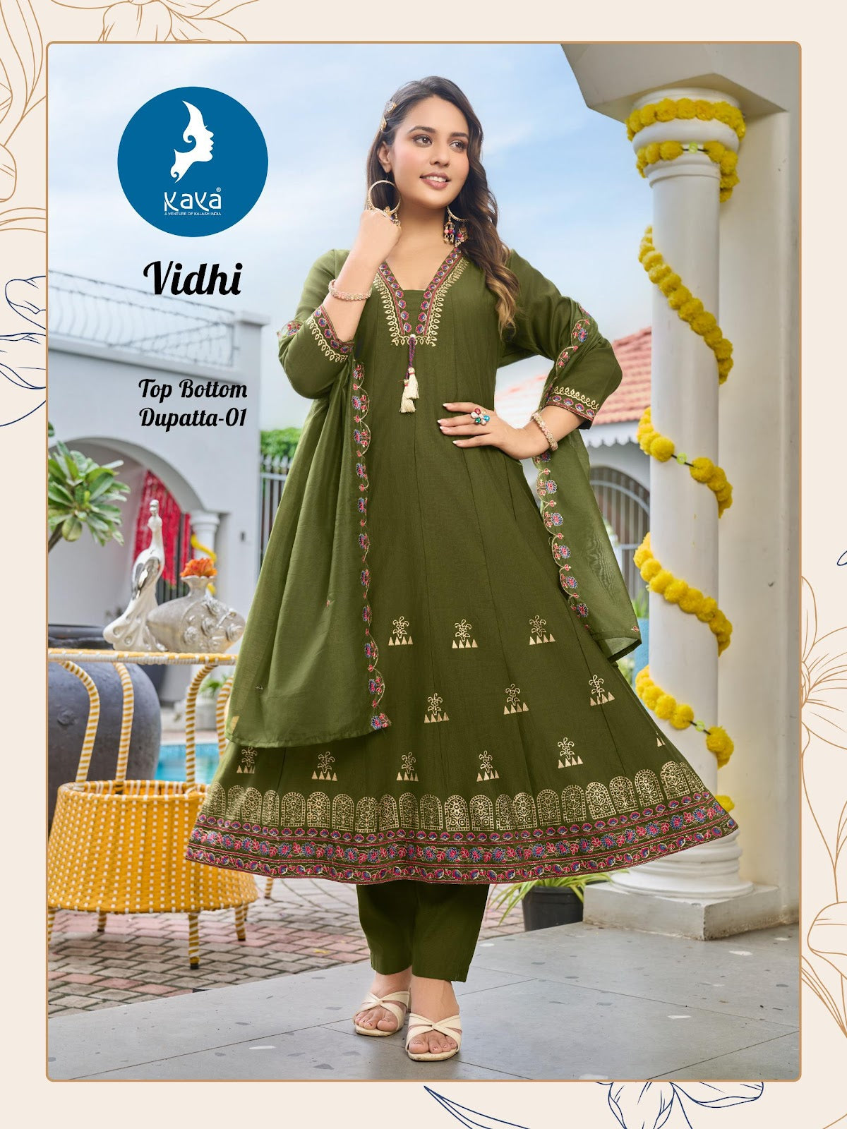 Vidhi Kaya Vertican Readymade Anarkali Suits Manufacturer Gujarat
