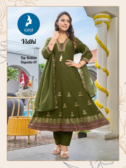 Vidhi Kaya Vertican Readymade Anarkali Suits Manufacturer Gujarat