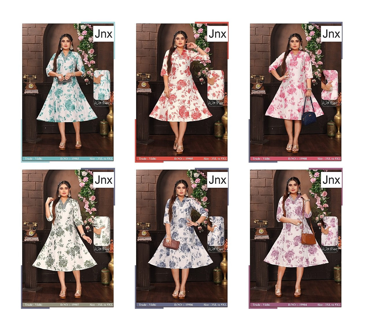 Vidhi Plus Size Jnx Anarkali Kurtis Wholesaler Ahmedabad