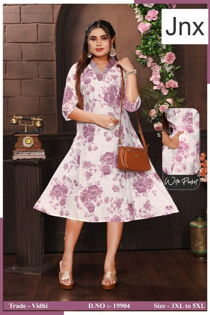 Vidhi Plus Size Jnx Anarkali Kurtis Wholesaler Ahmedabad