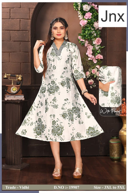 Vidhi Plus Size Jnx Anarkali Kurtis Wholesaler Ahmedabad
