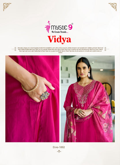 Vidhya Vol 1 Mystic 9 Heavy Vertican Readymade Pant Style Suits Manufacturer Gujarat