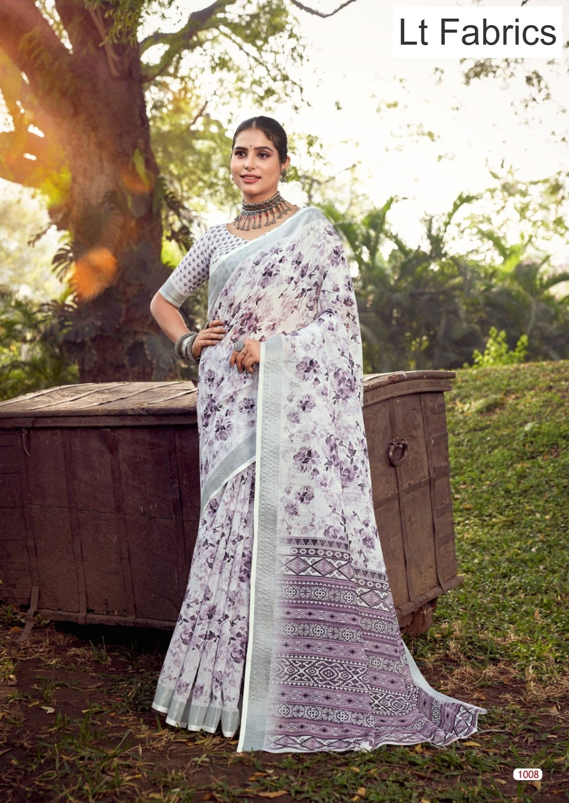 Vidhya Vol 2 Lt Fabrics Linen Cotton Sarees Supplier Ahmedabad