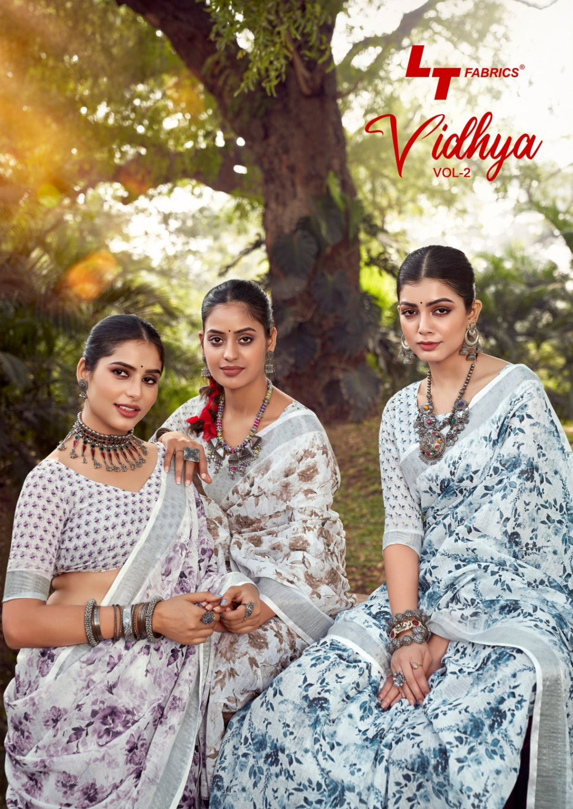 Vidhya Vol 2 Lt Fabrics Linen Cotton Sarees Supplier Ahmedabad