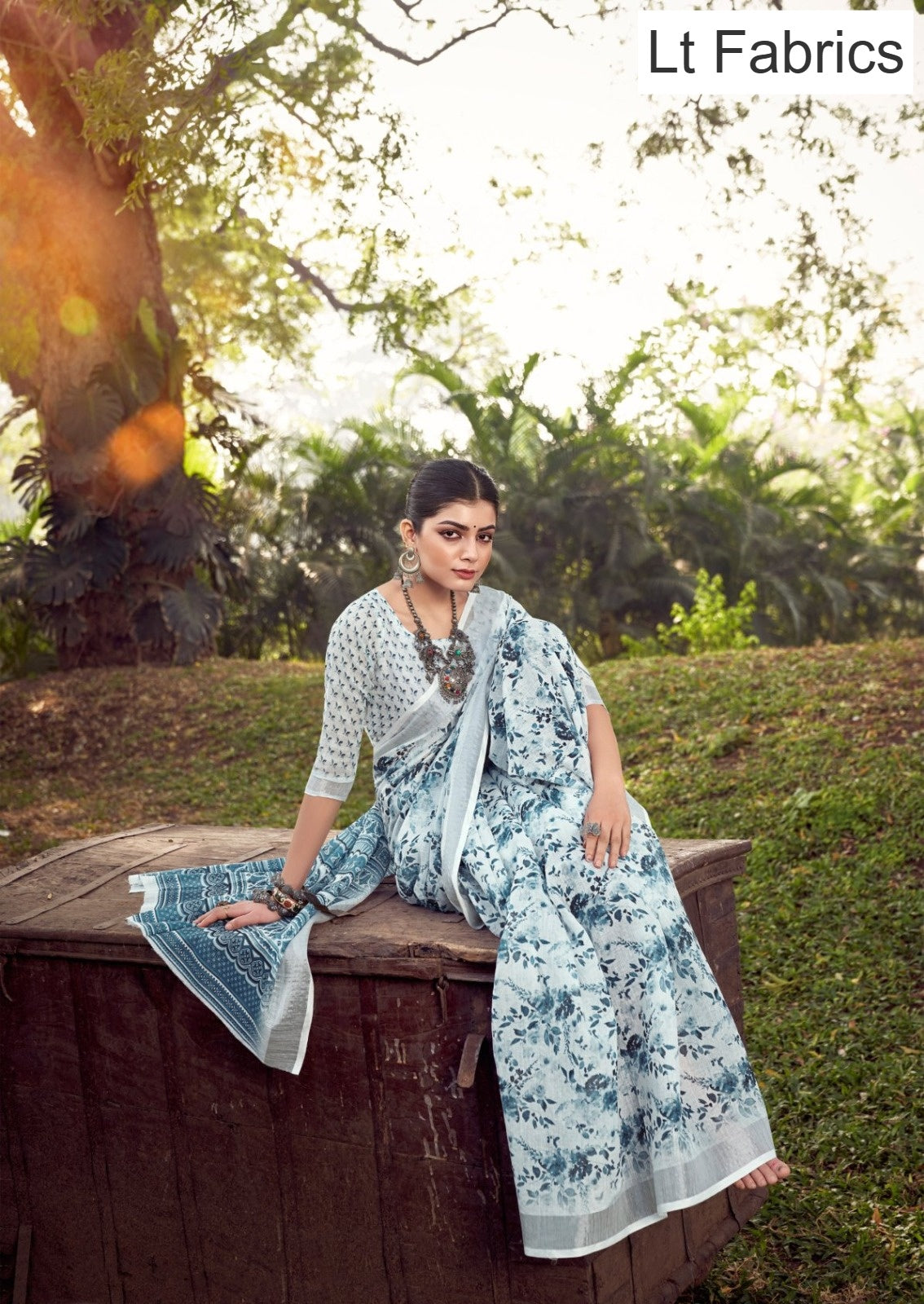 Vidhya Vol 2 Lt Fabrics Linen Cotton Sarees Supplier Ahmedabad