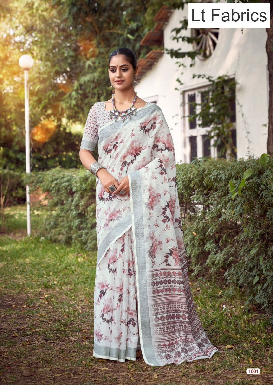 Vidhya Vol 2 Lt Fabrics Linen Cotton Sarees Supplier Ahmedabad