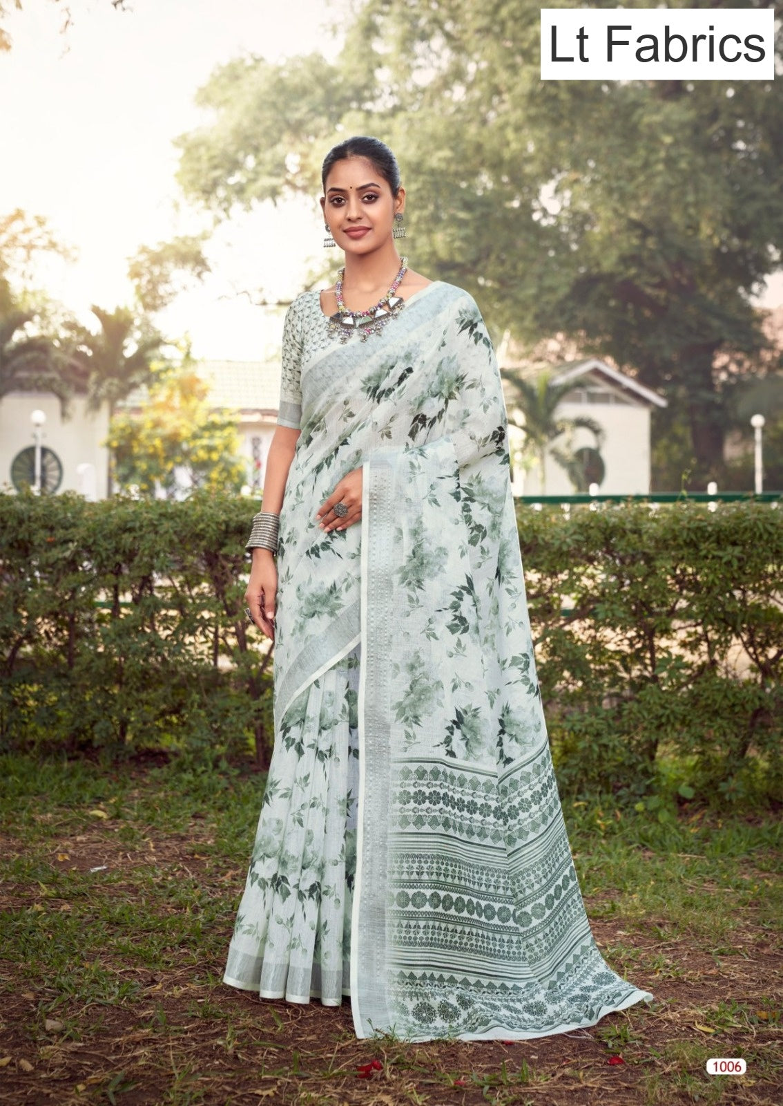 Vidhya Vol 2 Lt Fabrics Linen Cotton Sarees Supplier Ahmedabad