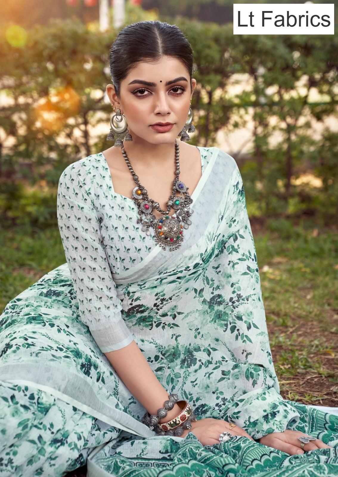 Vidhya Vol 2 Lt Fabrics Linen Cotton Sarees Supplier Ahmedabad