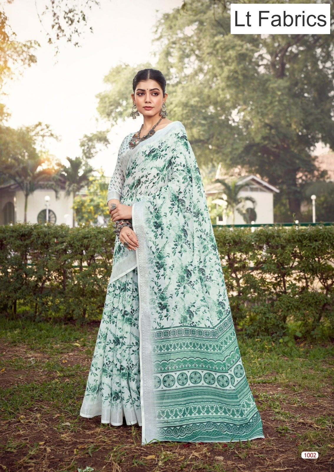 Vidhya Vol 2 Lt Fabrics Linen Cotton Sarees Supplier Ahmedabad